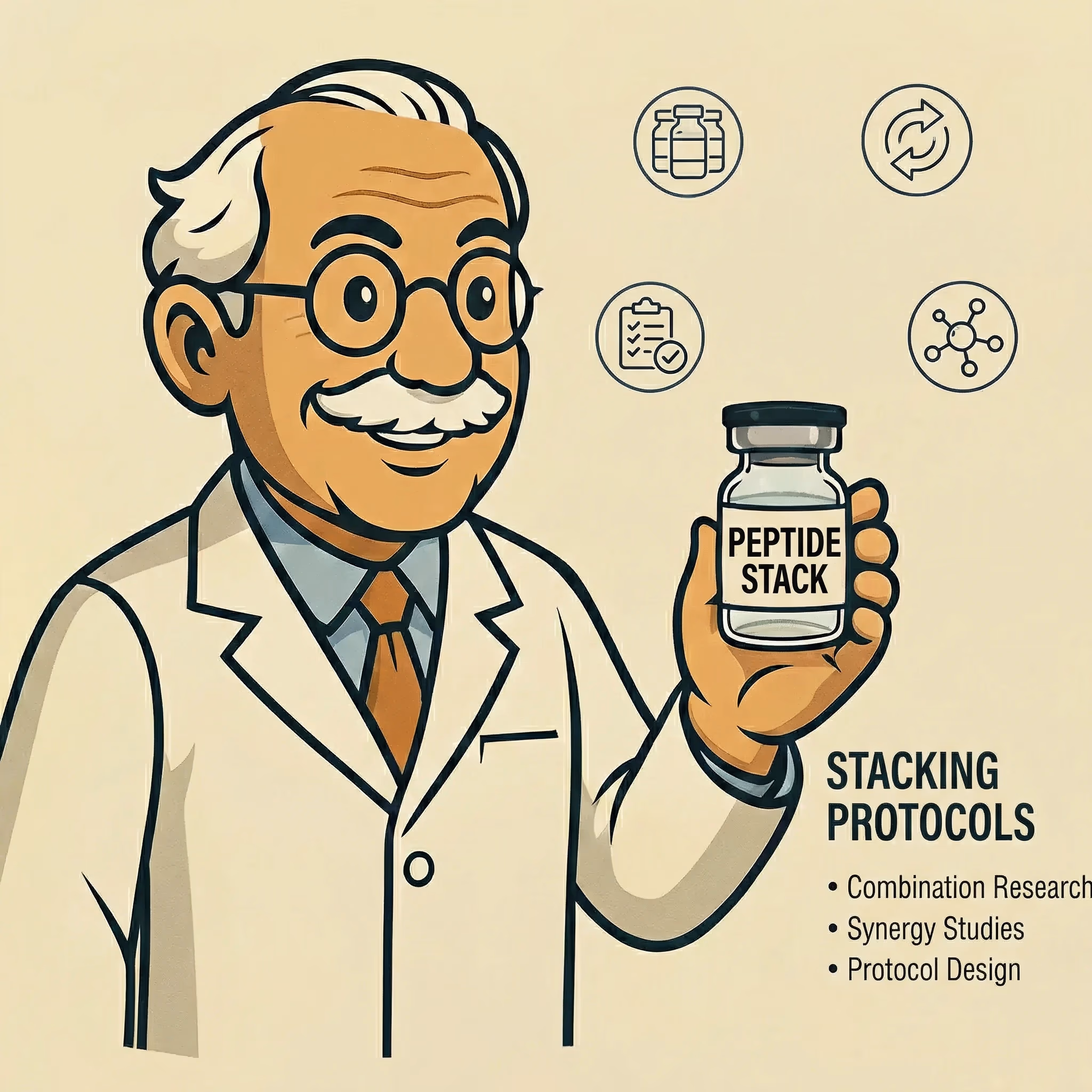 Advanced Peptide Stacking Protocols: Maximizing Synergistic Effects - peptide research illustration