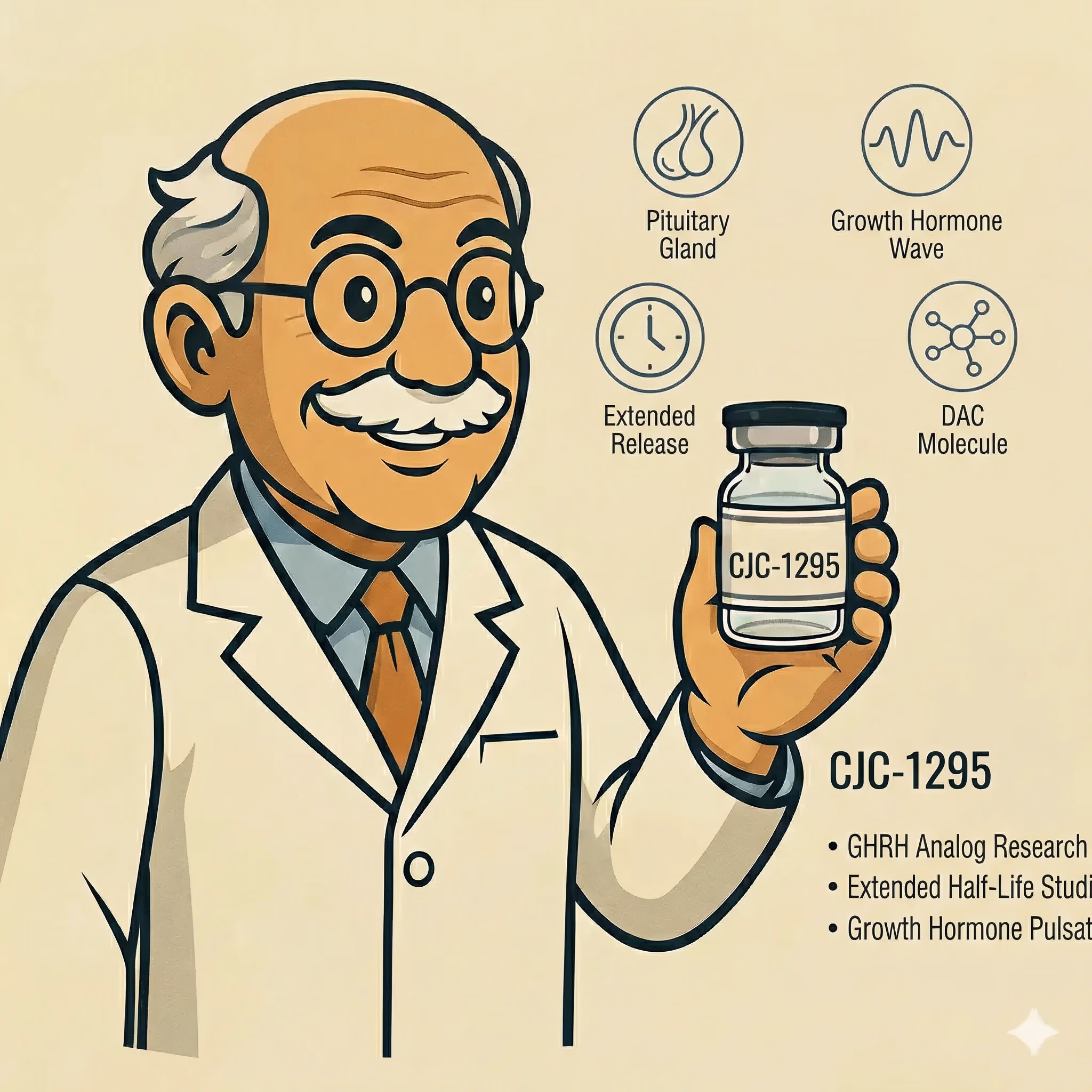 CJC-1295: DAC vs No-DAC Research Comparison Studies - peptide research illustration
