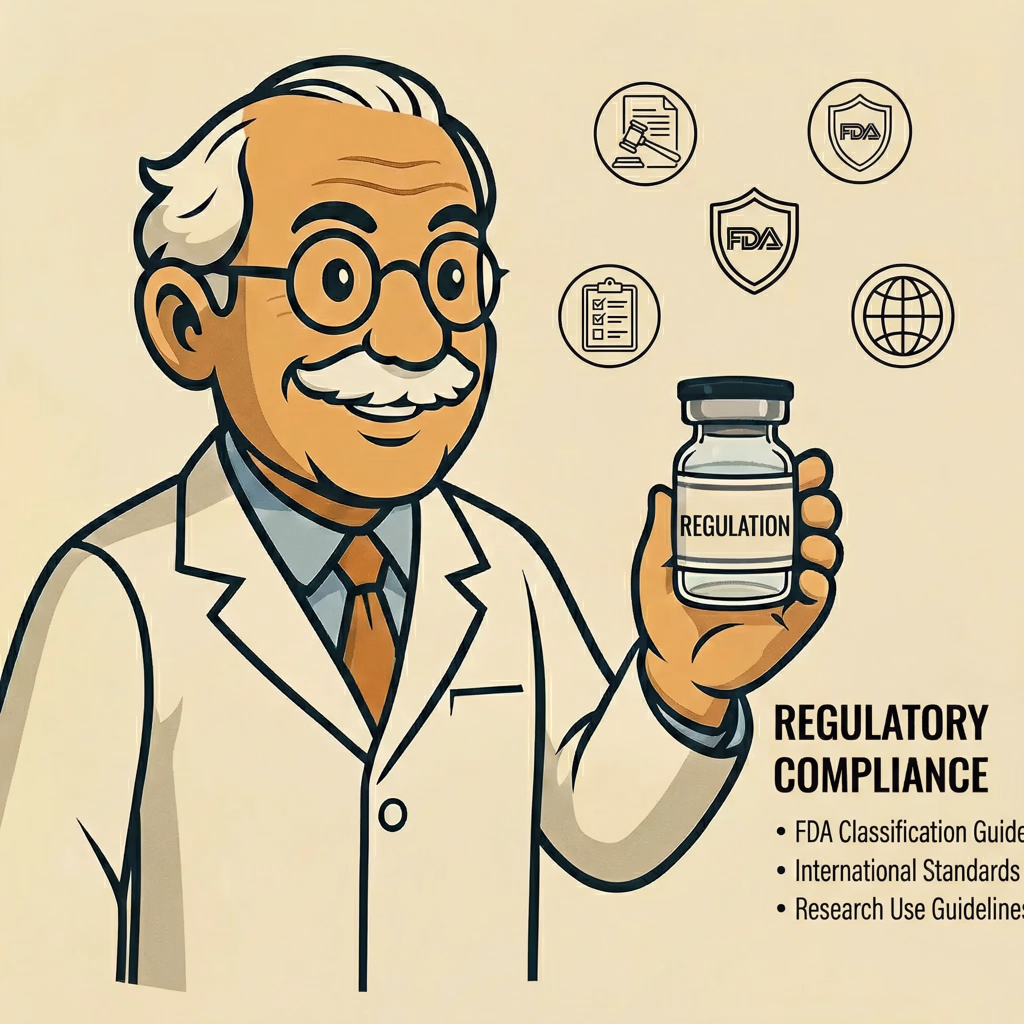 FDA Classification of Research Peptides - peptide research illustration