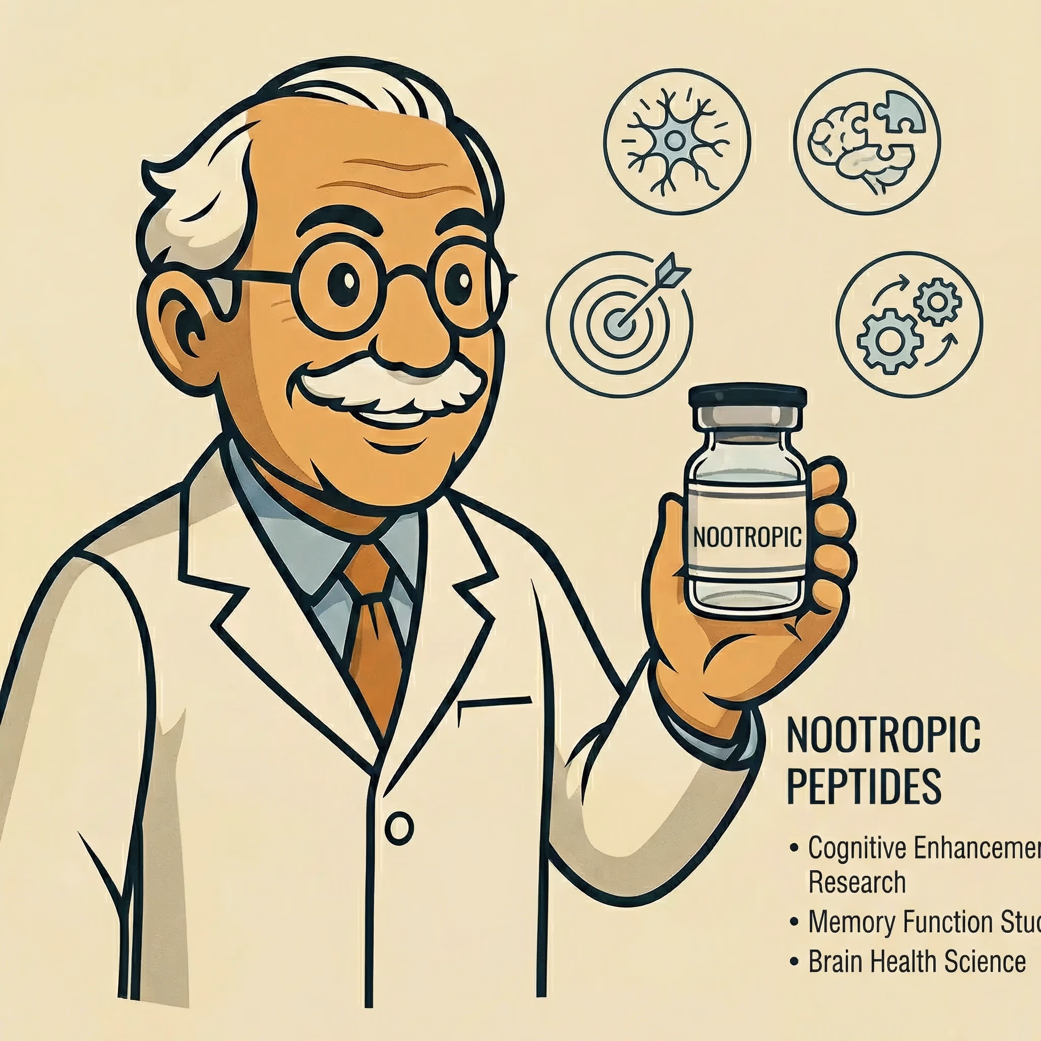 Memory Enhancement Research Protocols - peptide research illustration