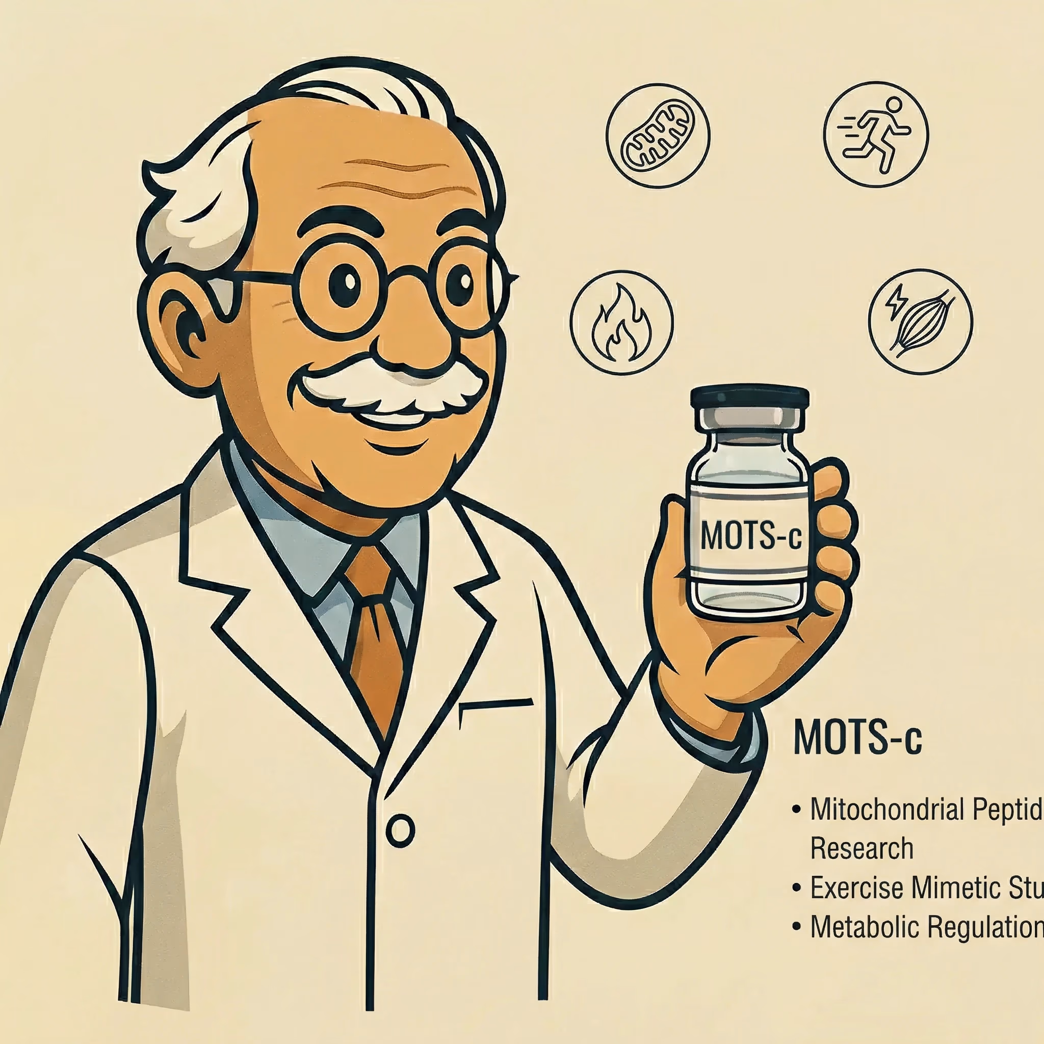 MOTS-c: Mitochondrial-Derived Peptide Exercise Research - peptide research illustration