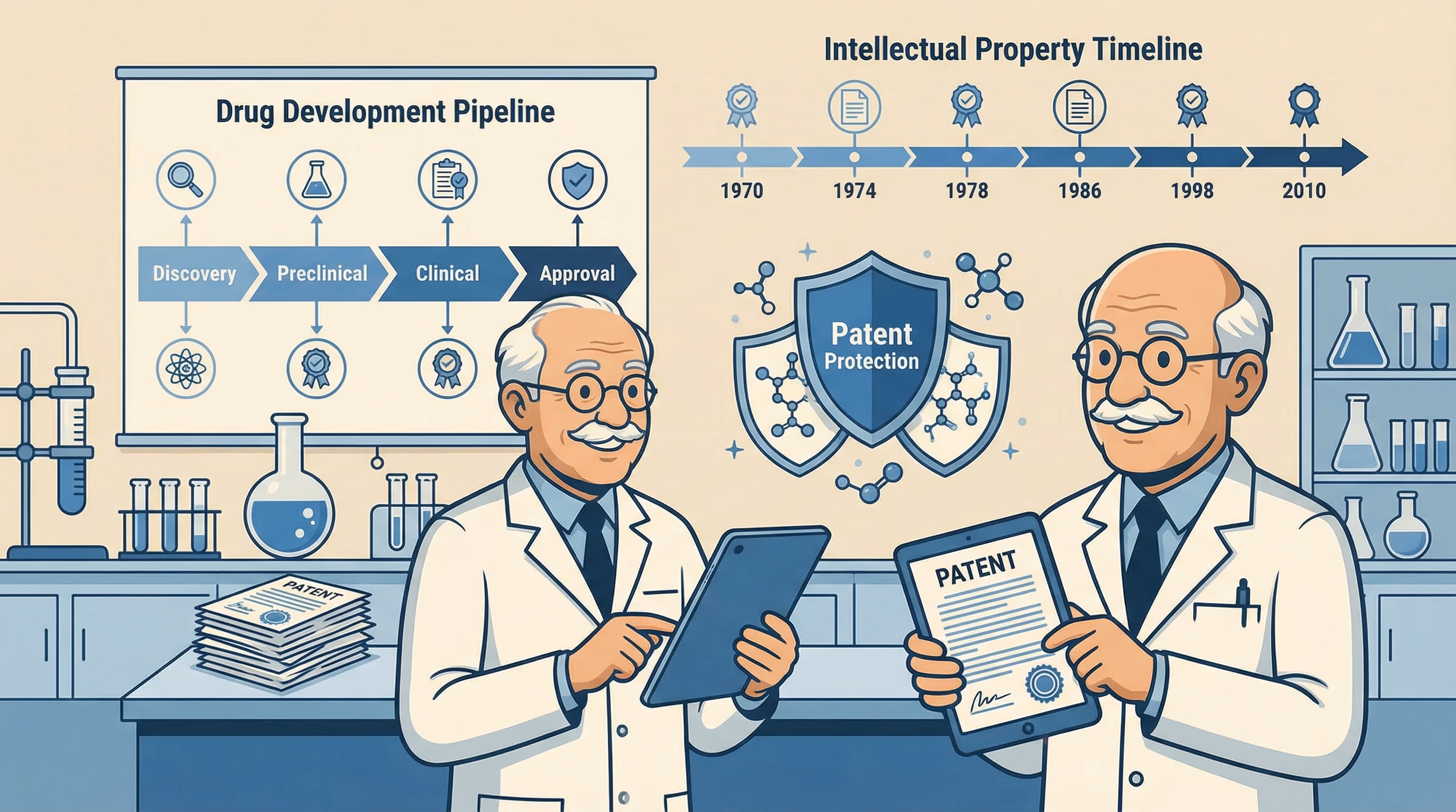 Patent Landscape in Peptide Research and Development - peptide research illustration