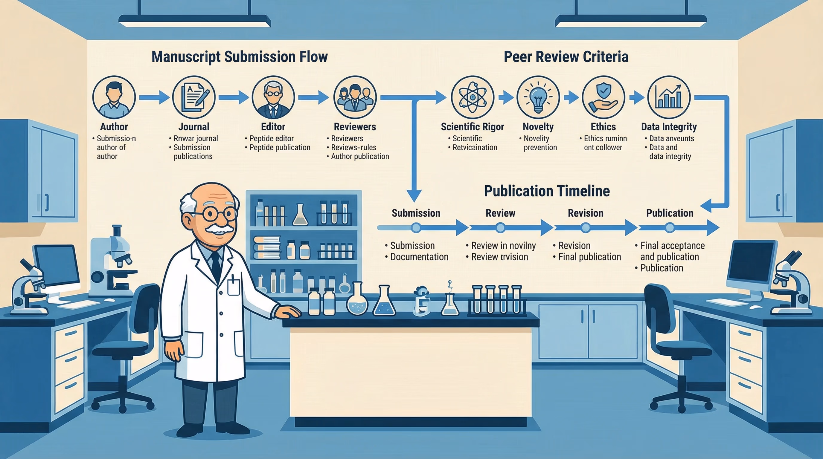 Peer Review Process for Peptide Research Publications - peptide research illustration