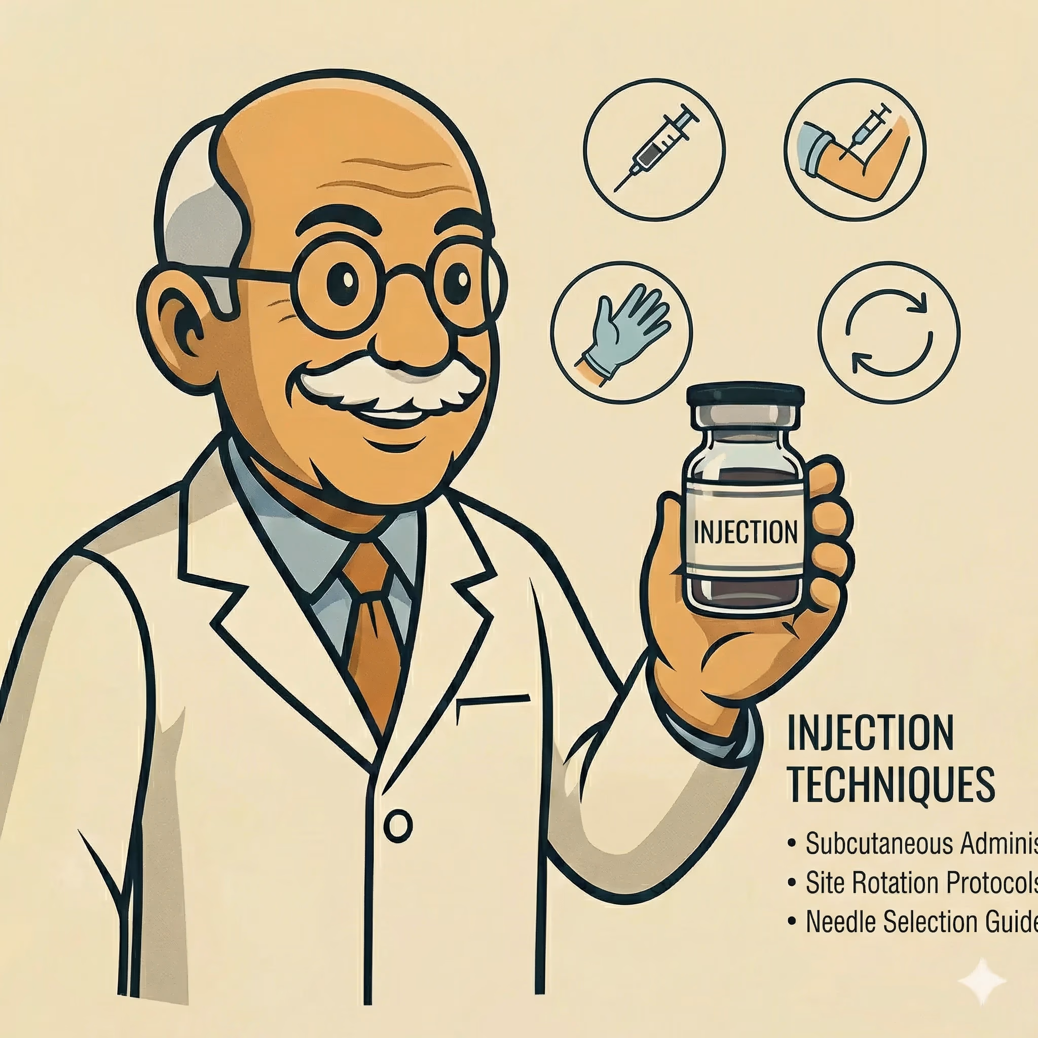 Subcutaneous Injection Techniques for Research - peptide research illustration
