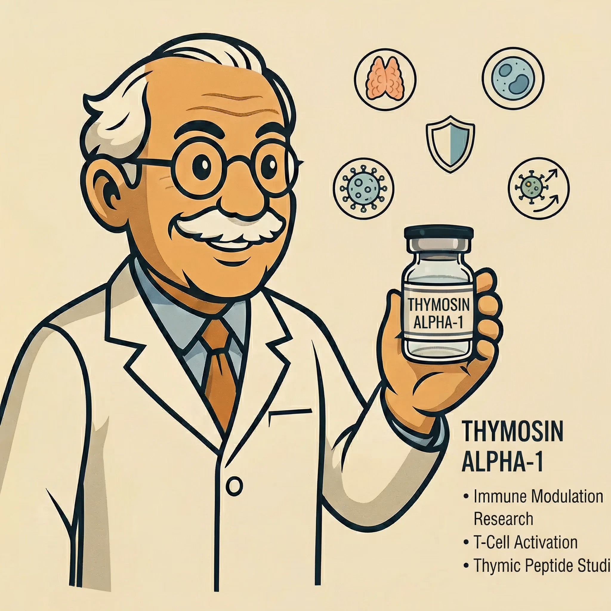 Thymalin: Thymus Extract Peptide Immune Research - peptide research illustration