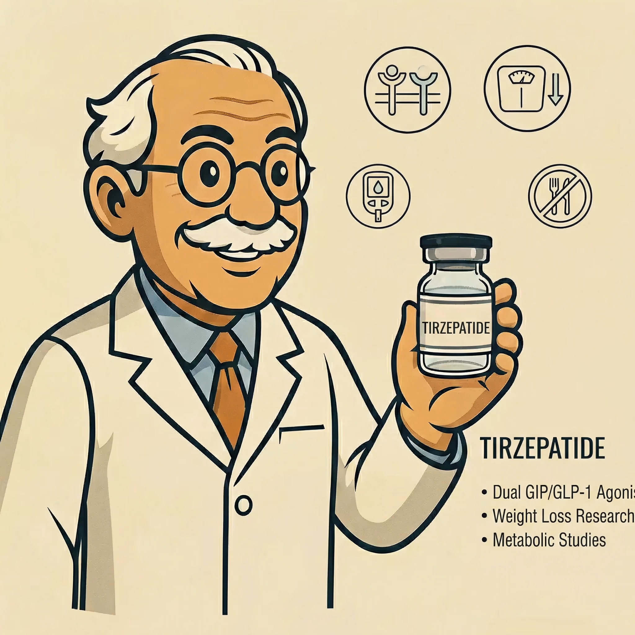 Tirzepatide vs Semaglutide: Which Weight Loss Peptide is Better? - peptide research illustration